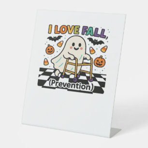 Cute I Love Fall Prevention Physical Therapy Ghost Pedestal Sign