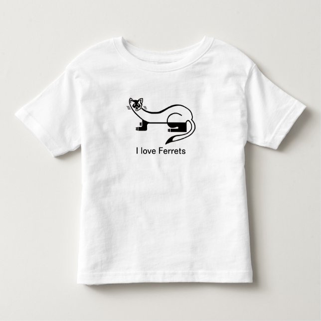 Cute I love FERRETS -Animal lover - Nature Toddler T-Shirt (Front)