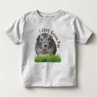 Cute I LOVE Guinea Pigs Custom Grey Text