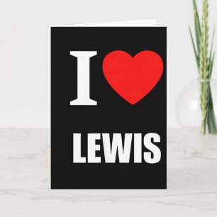Cute I Love Heart Lewis Parents Wife Husnd Valenti Card