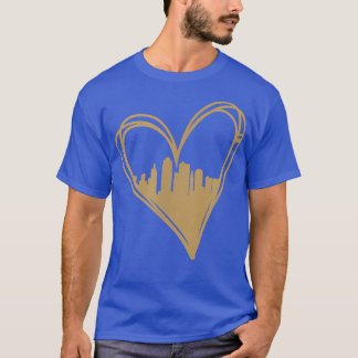 Cute I Love Kansas City Missouri Cityscape Heart  T-Shirt