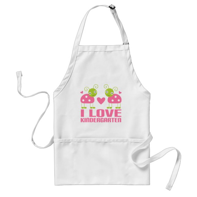 Cute I Love Kindergarten Ladybug Gift Standard Apron (Front)