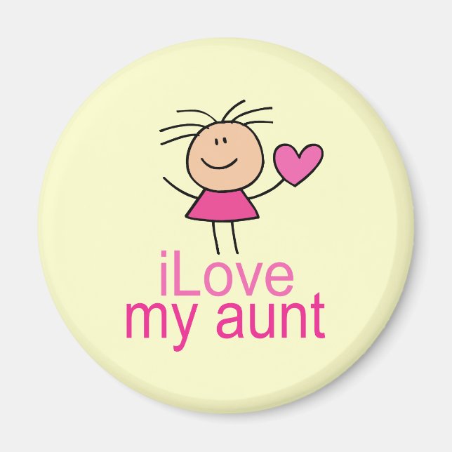 Cute I Love my Aunt Fridge Magnet Gift (Front)