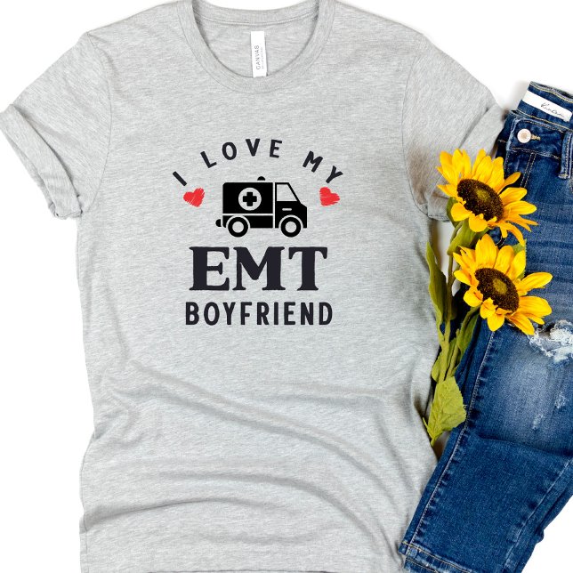 Cute I Love My EMT Boyfriend T-Shirt (Creator Uploaded)
