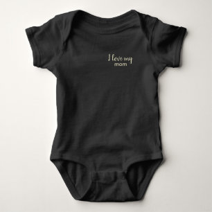 Cute I Love My Mum Baby  Bodysuit