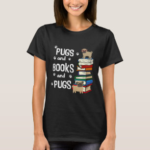 Cute I Love Pugs and Books Classic T-Shirt 554