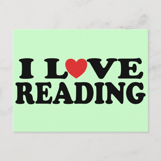 Cute I Love Reading T-shirt Postcard (Front)