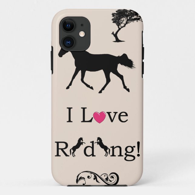 Cute I Love Riding! Equestrian iPhone 5 Case (Back)