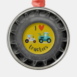 Cute i love tractor tire toddler boy Ornament