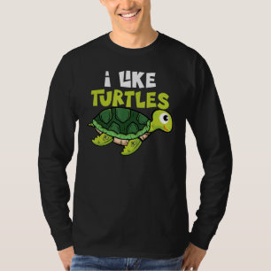Cute I Love Turtle Heart Tortoise Gift Design Idea T-Shirt
