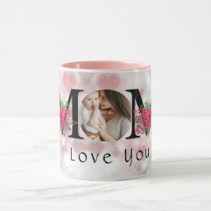 Cute I LOVE YOU MOM Mother's Day Photo Coffee Mug