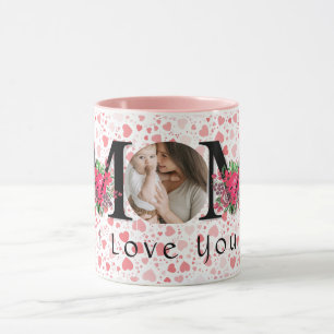 Cute I LOVE YOU MOM Mother's Day Photo Coffee Mug
