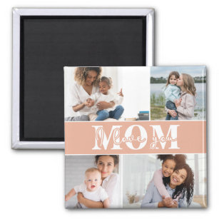 Cute I LOVE YOU MOM Mother's Day Photo Magnet