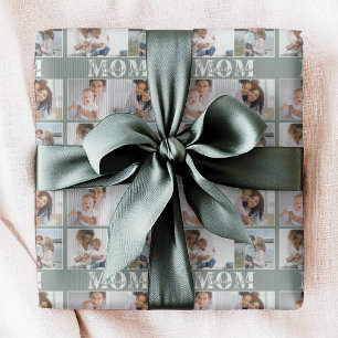 Cute I LOVE YOU MOM Mother's Day Photo Wrapping Paper
