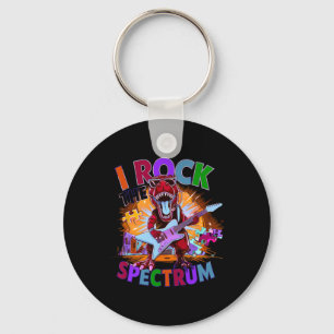Cute I Rock The Spectrum Autism Mother Motivated A Key Ring