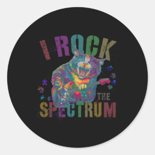 Cute I Rock The Spectrum Autism Mum Motivational U Classic Round Sticker