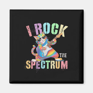 Cute I Rock The Spectrum Autism Teacher Stimming C Magnet
