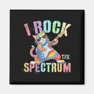 Cute I Rock The Spectrum Autism Teacher Stimming C Magnet