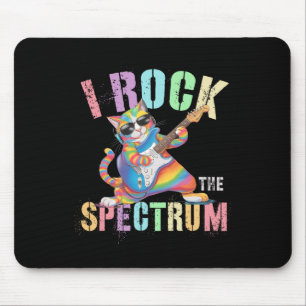 Cute I Rock The Spectrum Autism Teacher Stimming C Mouse Pad