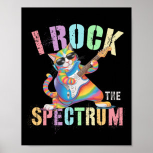Cute I Rock The Spectrum Autism Teacher Stimming C Poster