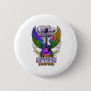 Cute I Rock The Spectrum Autism World Dad Advocacy 6 Cm Round Badge