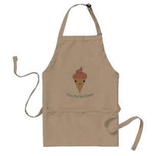Cute I run for ice cream Standard Apron