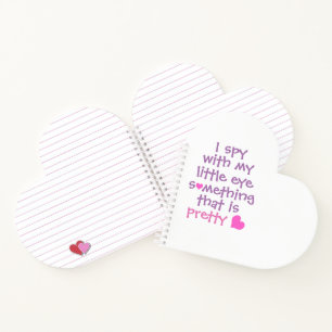 Cute "I Spy" Pink Notebook