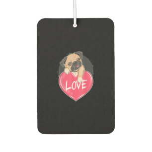 Cute I Steal Hearts Pug Valentine Day Gift Car Air Freshener