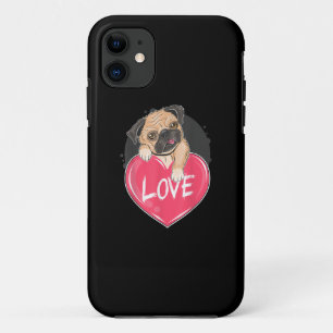 Cute I Steal Hearts Pug Valentine Day Gift iPhone 11 Case