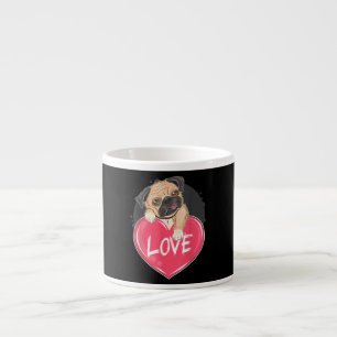 Cute I Steal Hearts Pug   Valentine Day Gift Espresso Cup