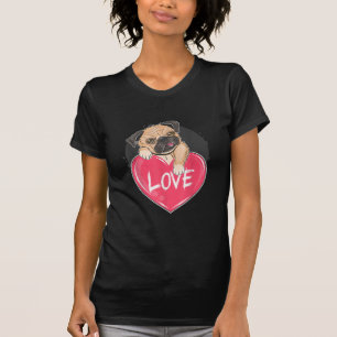Cute I Steal Hearts Pug Valentine Day Gift T-Shirt