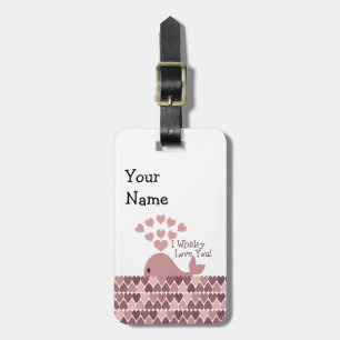 Cute I whaley Love You! design Luggage Tag