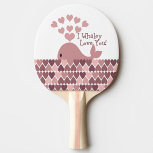 Cute I whaley Love You! design Ping Pong Paddle