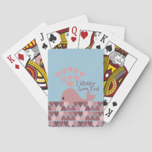Cute I whaley Love You! design Playing Cards