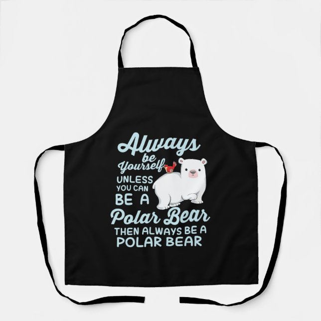 Cute Ice Bear A Polar Bear Lover Apron (Front)