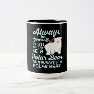 Cute Ice Bear A Polar Bear Lover Two-Tone Coffee Mug