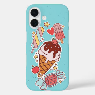 Cute Ice Cream & Candy iPhone 16 Case
