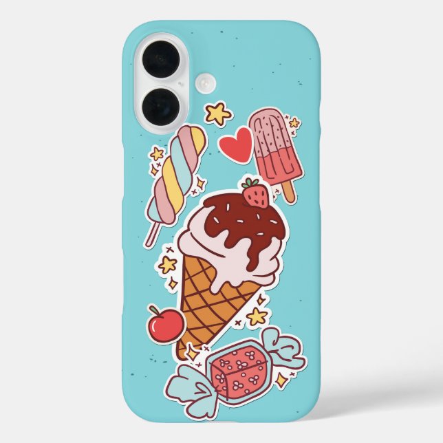 Cute Ice Cream & Candy Case-Mate iPhone Case (Back)