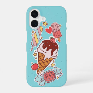 Cute Ice Cream & Candy iPhone 16 Case