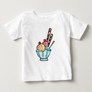 Cute Ice Cream Christmas Baby Shirt Personalised 