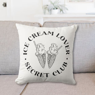 Cute Ice Cream Cone Lover Kids Nursery Cushion