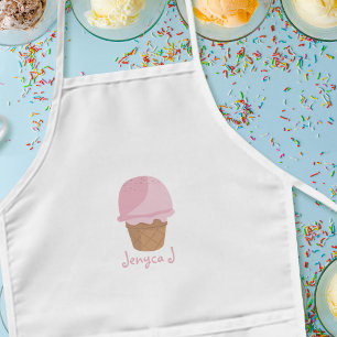 Cute Ice Cream Cone Personalised Kids Apron