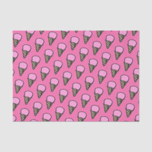 Cute Ice Cream Cones Pattern Tissue Paper