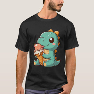 Cute ice cream eating dino T-Shirt