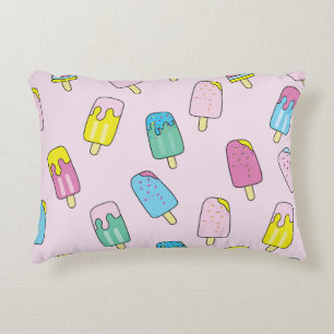 Cute ice cream: fruit pattern. decorative cushion