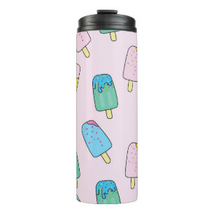 Cute ice cream: fruit pattern. thermal tumbler
