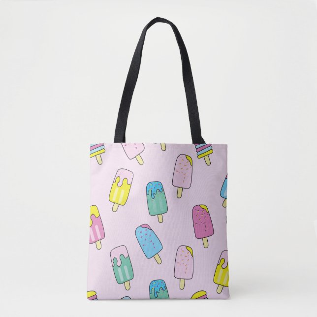 Cute ice cream: fruit pattern. tote bag (Front)