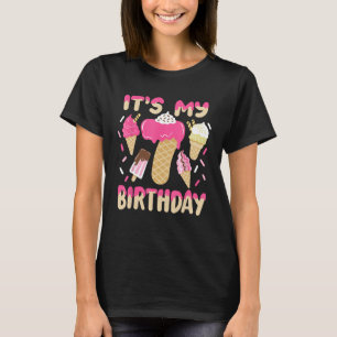 Cute Ice Cream It's My 7th Birthday Sweetie 7 Yrs T-Shirt