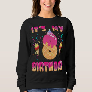 Cute Ice Cream It's My 8th Birthday Sweetie 8 Yrs Sweatshirt