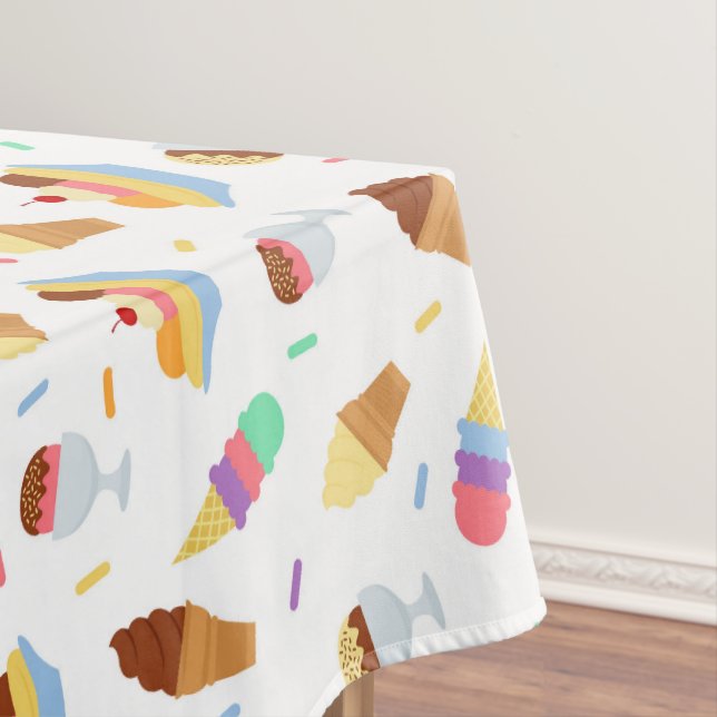 Cute ice cream party tablecloth (In Situ)